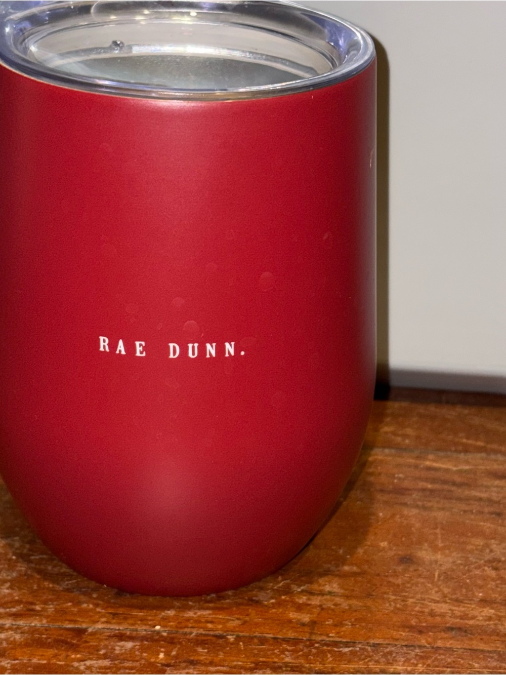 Rae Dunn Matte Red Insulated Wine Tumbler